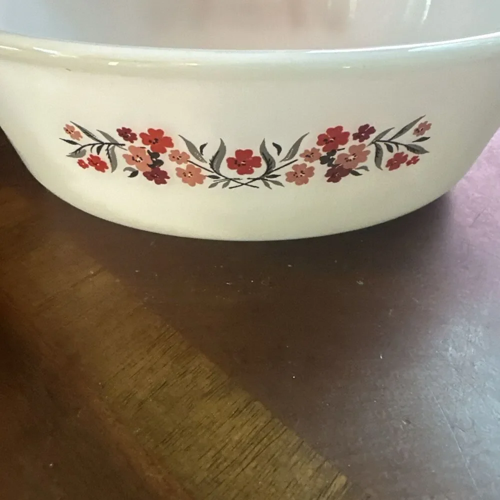 Vintage 1960s Fire King 467 Primrose Oval Casserole Dish